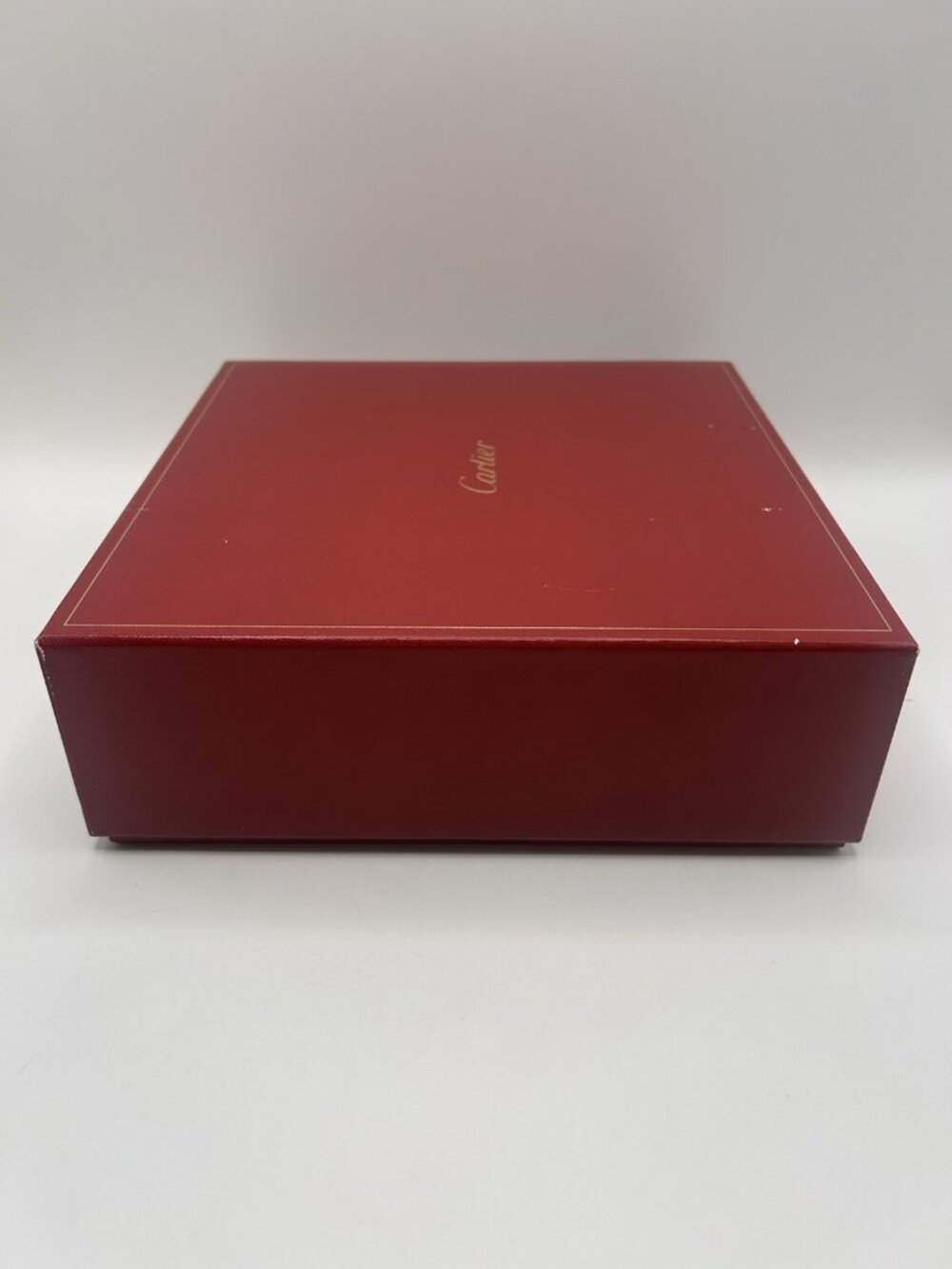 Cartier Red Gift Box EMPTY Storage Box Gold Logo 8.5”x8.5”x3" Designer Packaging - Picture 13 of 16